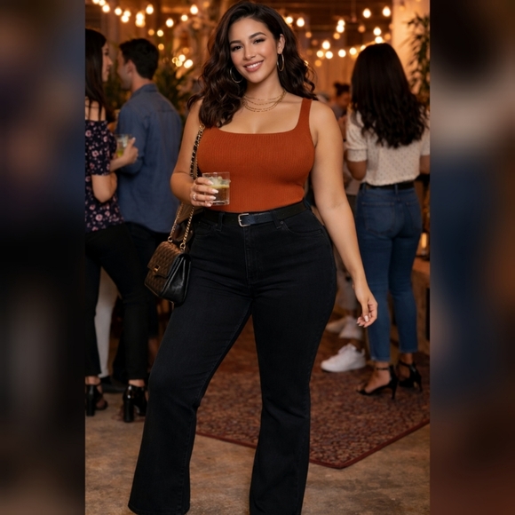 Levi's Denim - Levi's Signature Modern Boot Cut Black Jeans Long